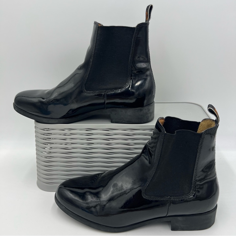 Ariat Chelsea Boots Patent Leather Black Rain Boots Size 8